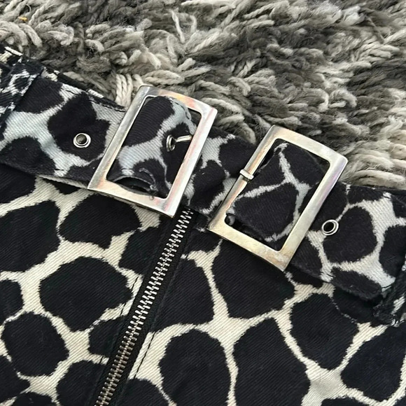 Topshop Black and White Printed Skirt - Picture 3 of 4